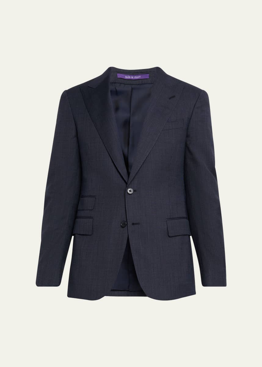 Ralph Lauren Purple Label Men's Greg Nailhead Wool-Cashmere Suit Jacket