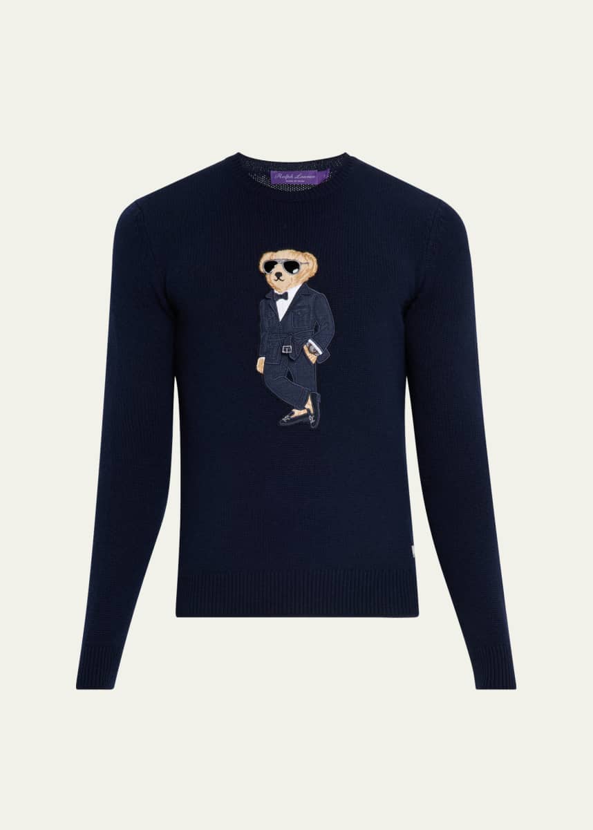 Ralph Lauren Purple Label Men's Polo Bear Cashmere Jersey Sweater