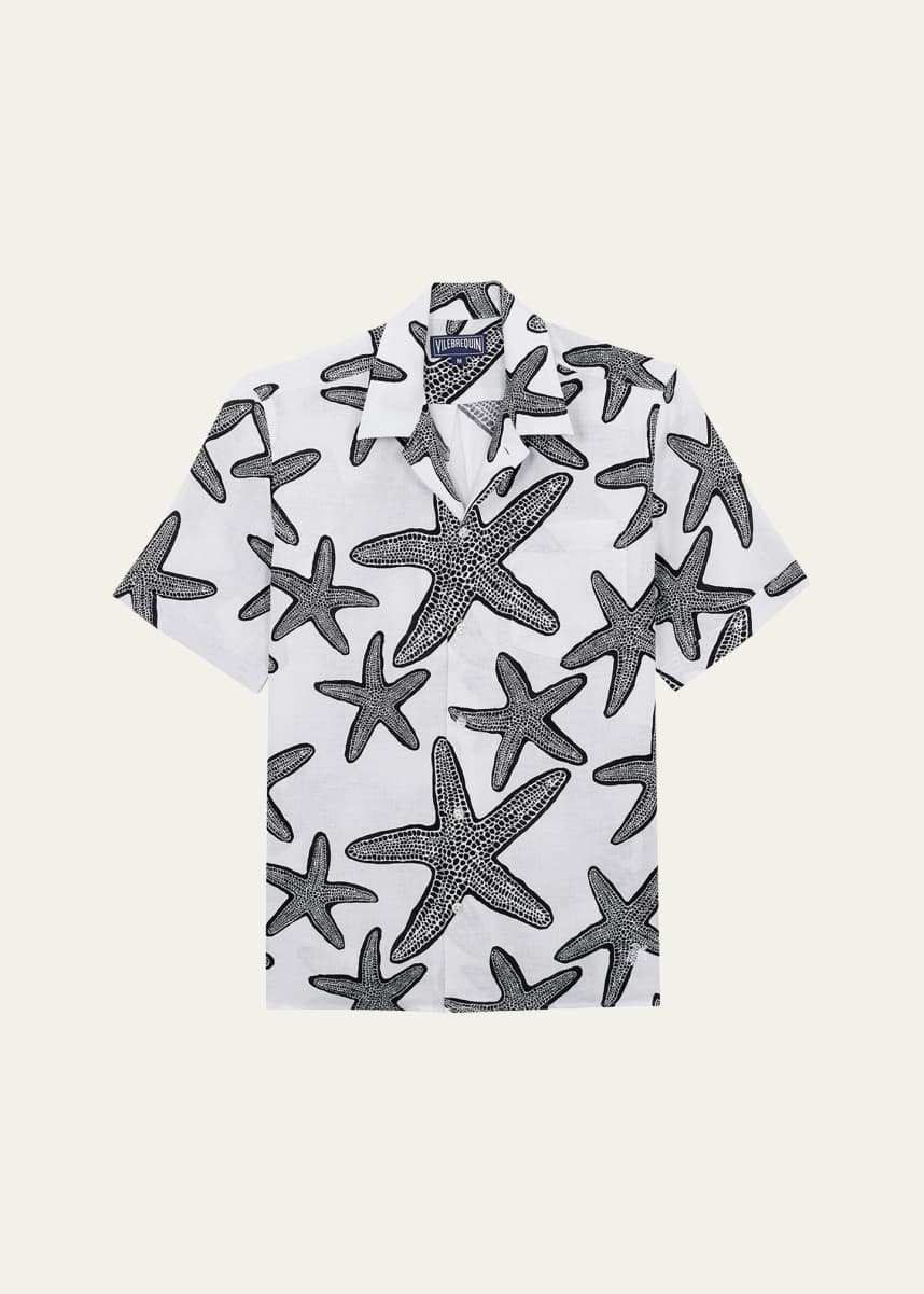 Vilebrequin Men's Starfish-Print Camp Shirt