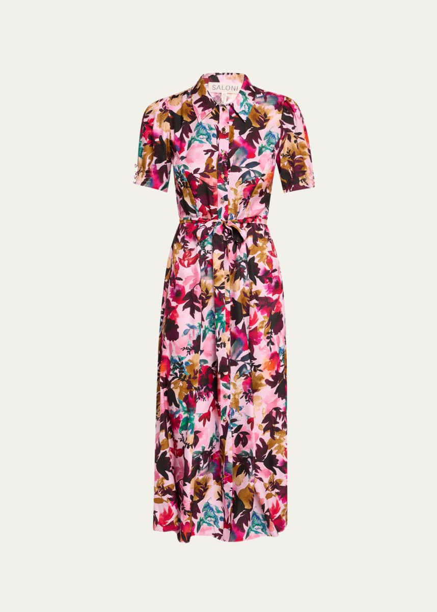 Saloni Vanessa Floral Shirtdress