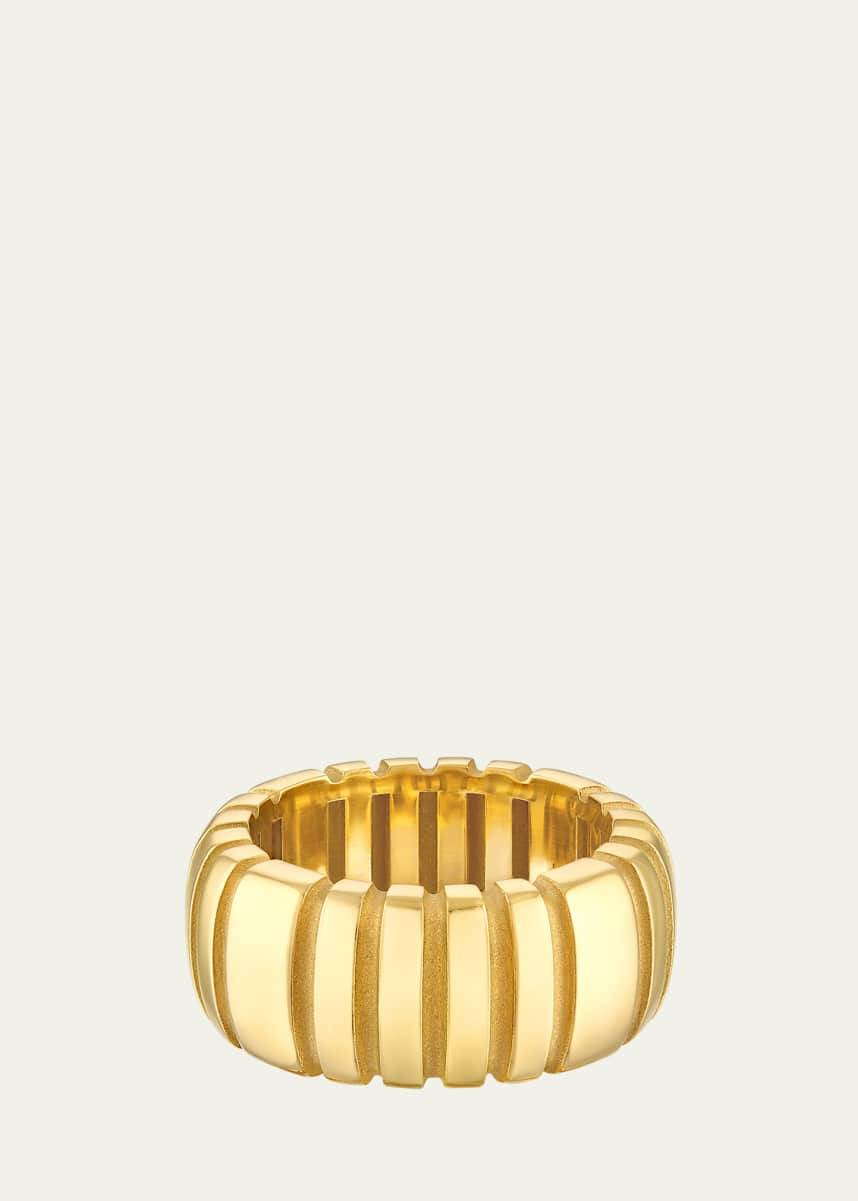 Pamela Zamore 18K Yellow Gold Orla Large Ridge Band Ring