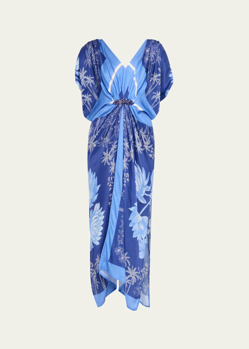 Verandah Hand-Draped Scarf Gown