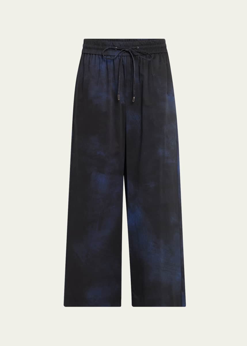 Jason Wu Collection Printed Drawstring Canvas Pants