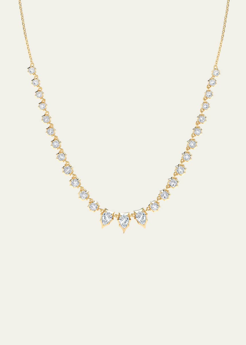 Jade Trau 18K Yellow Gold Envoy Diamond Riviera Necklace