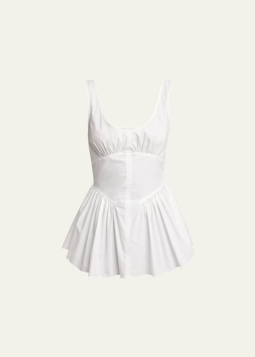 Proenza Schouler White Label Bader Sleeveless Stretch Poplin Top