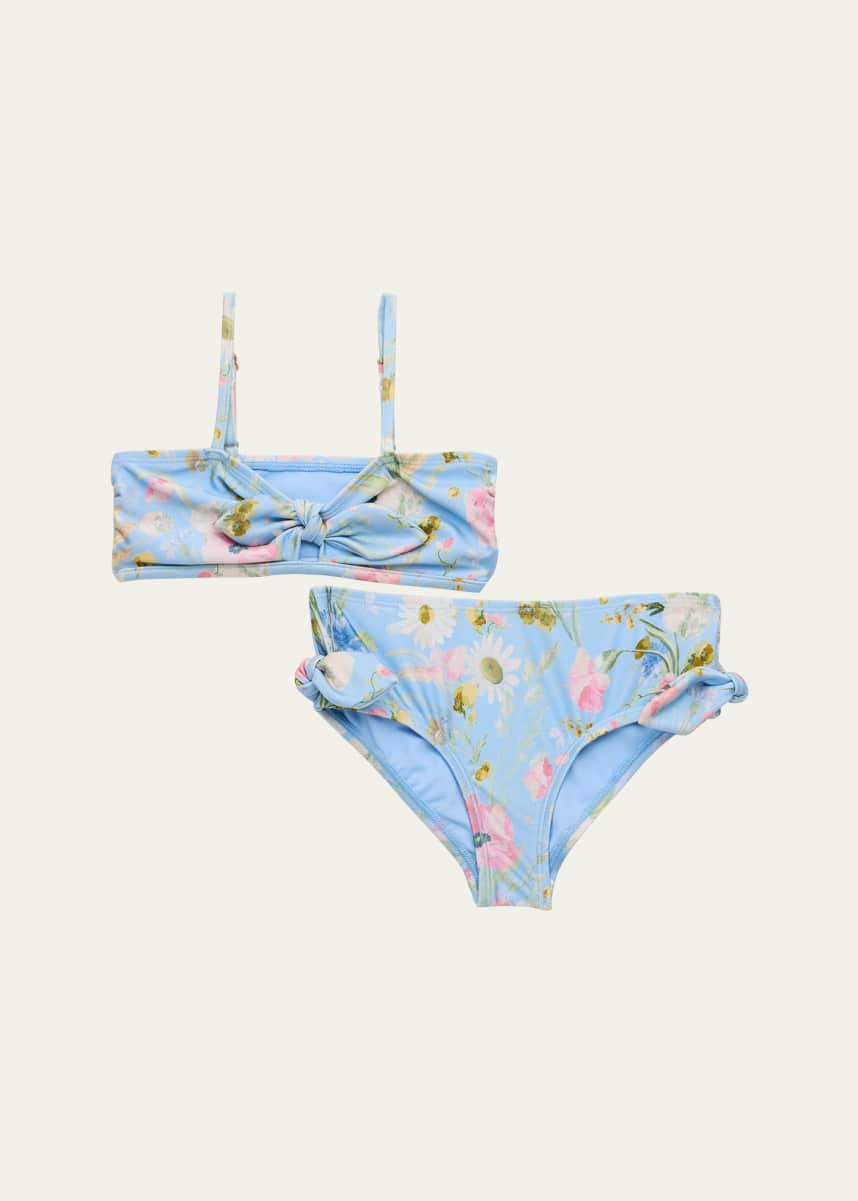 Zimmermann Girl's Lucky Twist Tie Bikini, Size 4-12