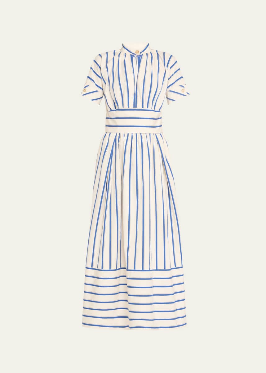 Rosie Assoulin Ask For Directions Striped Shirtdress