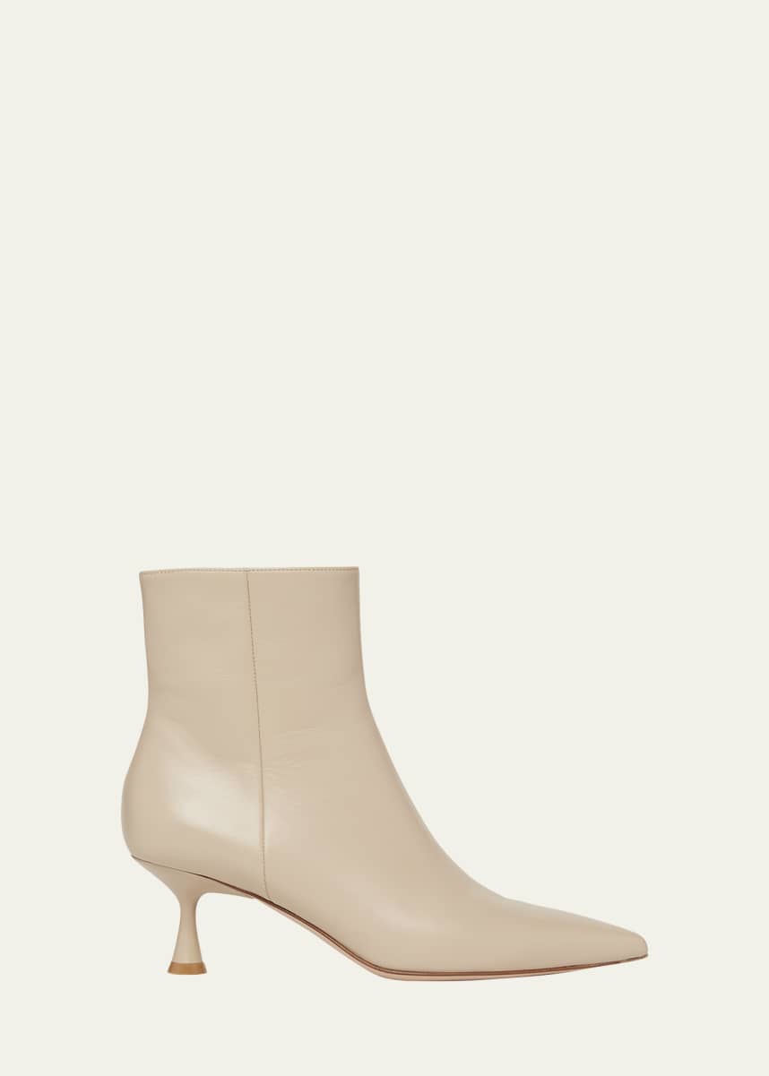 Gianvito Rossi Calfskin Zip Ankle Booties