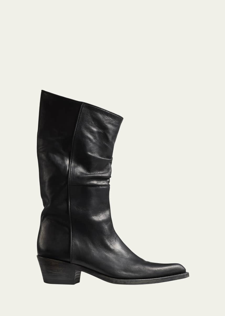 Khaite Clive Calfskin Moto Boots