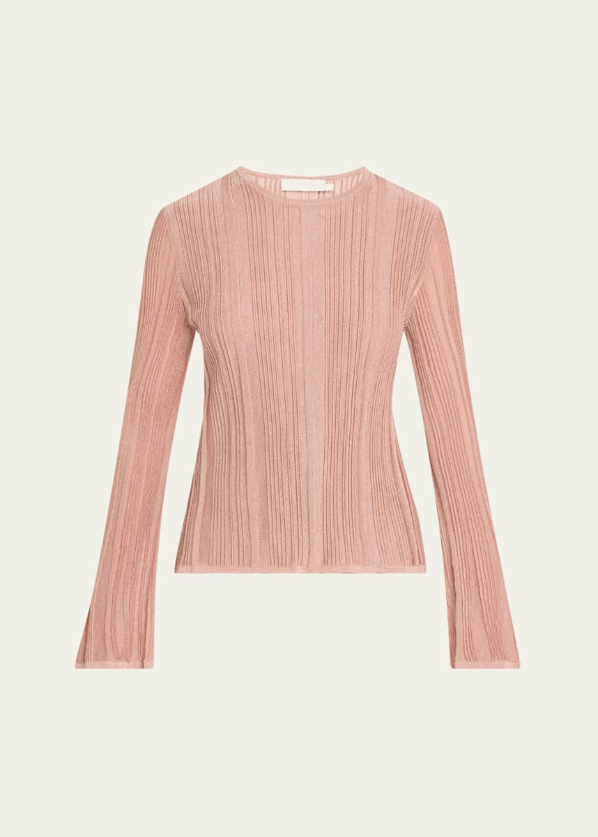 Zimmermann Lucky Long-Sleeve Metallic Top