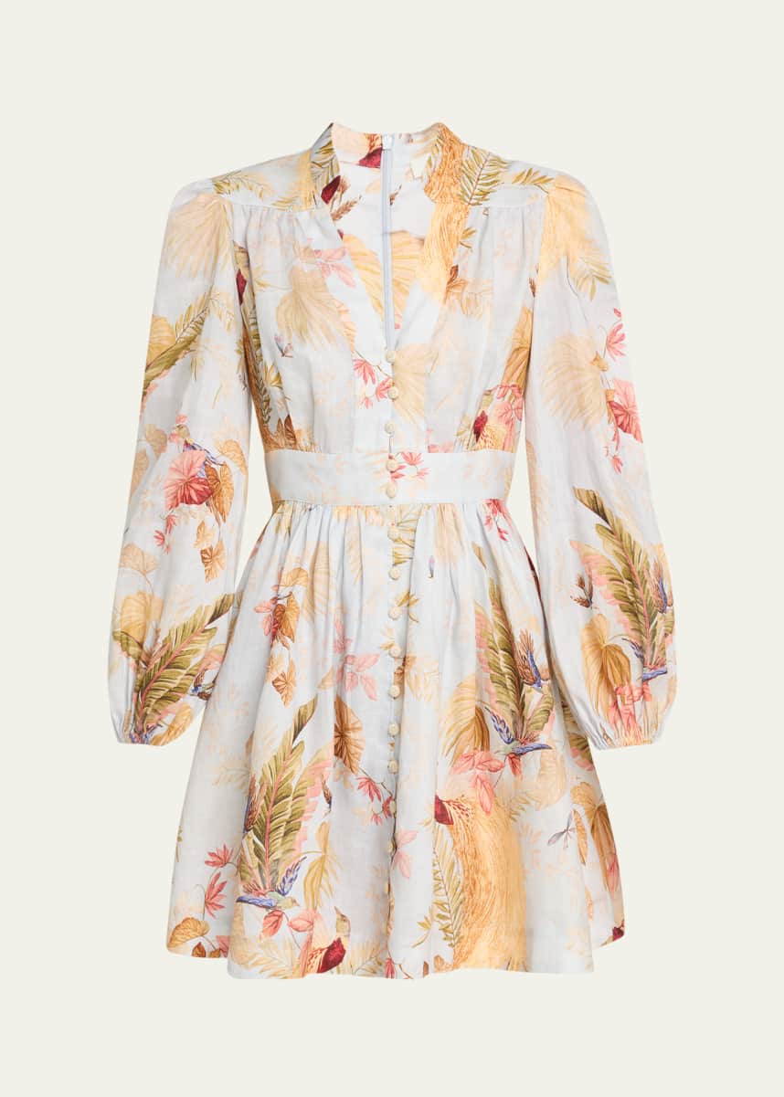 Zimmermann Ascension Plunge Mini Dress