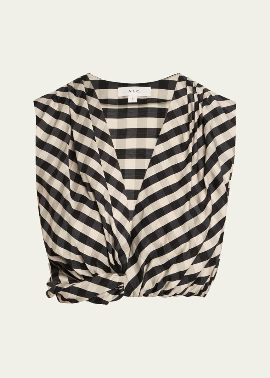 A.L.C. Brooklyn Check Crop Top