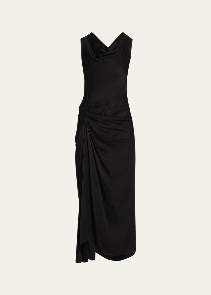 A.L.C. Dara Sleeveless Satin Midi Dress