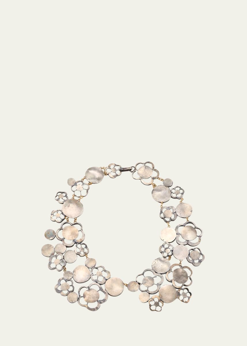 JUDY GEIB Cherry Blossom Peter Pan Collar,