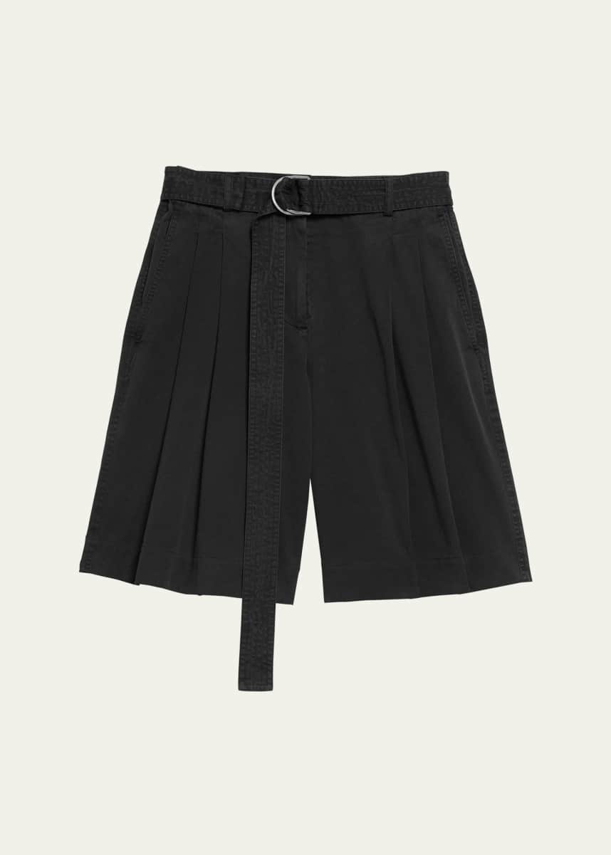 Helmut Lang Garment Dyed Double-Pleated Shorts
