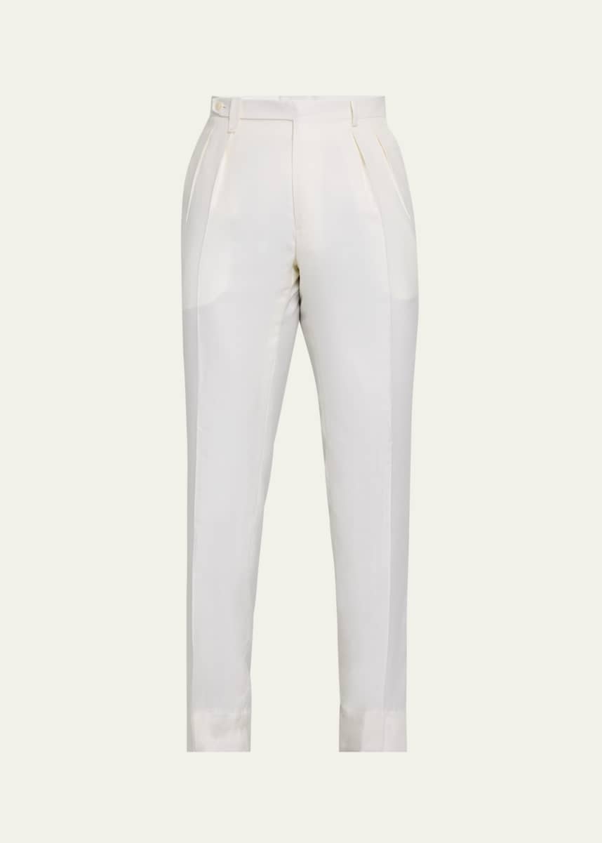 Brioni Men's WWX 80th Anniversary Elba Pleated Trousers