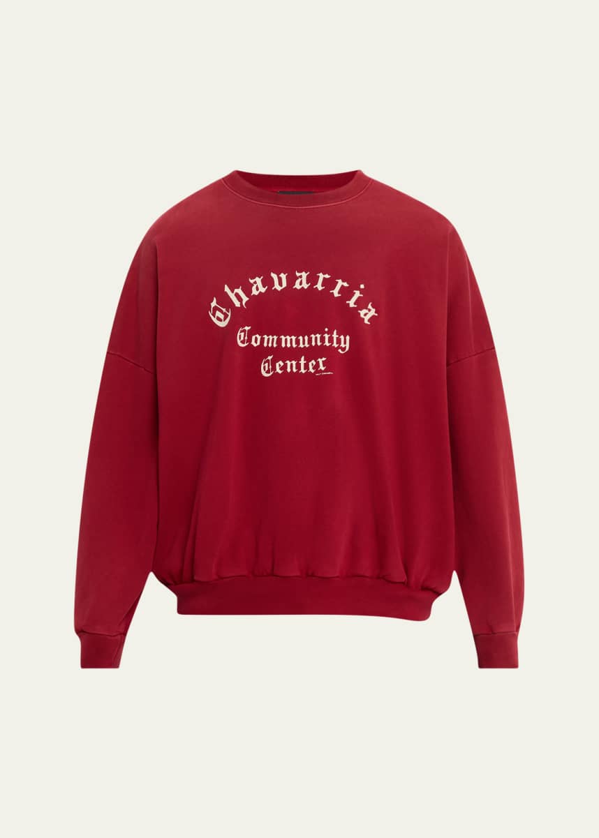 Willy Chavarria Men's Terry Community Center Sweatshirt