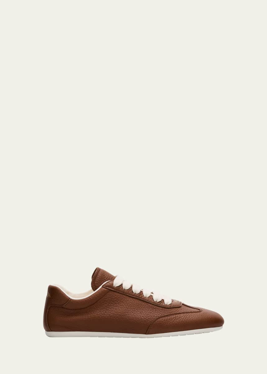 Prada Thin Leather Low-Top Sneakers