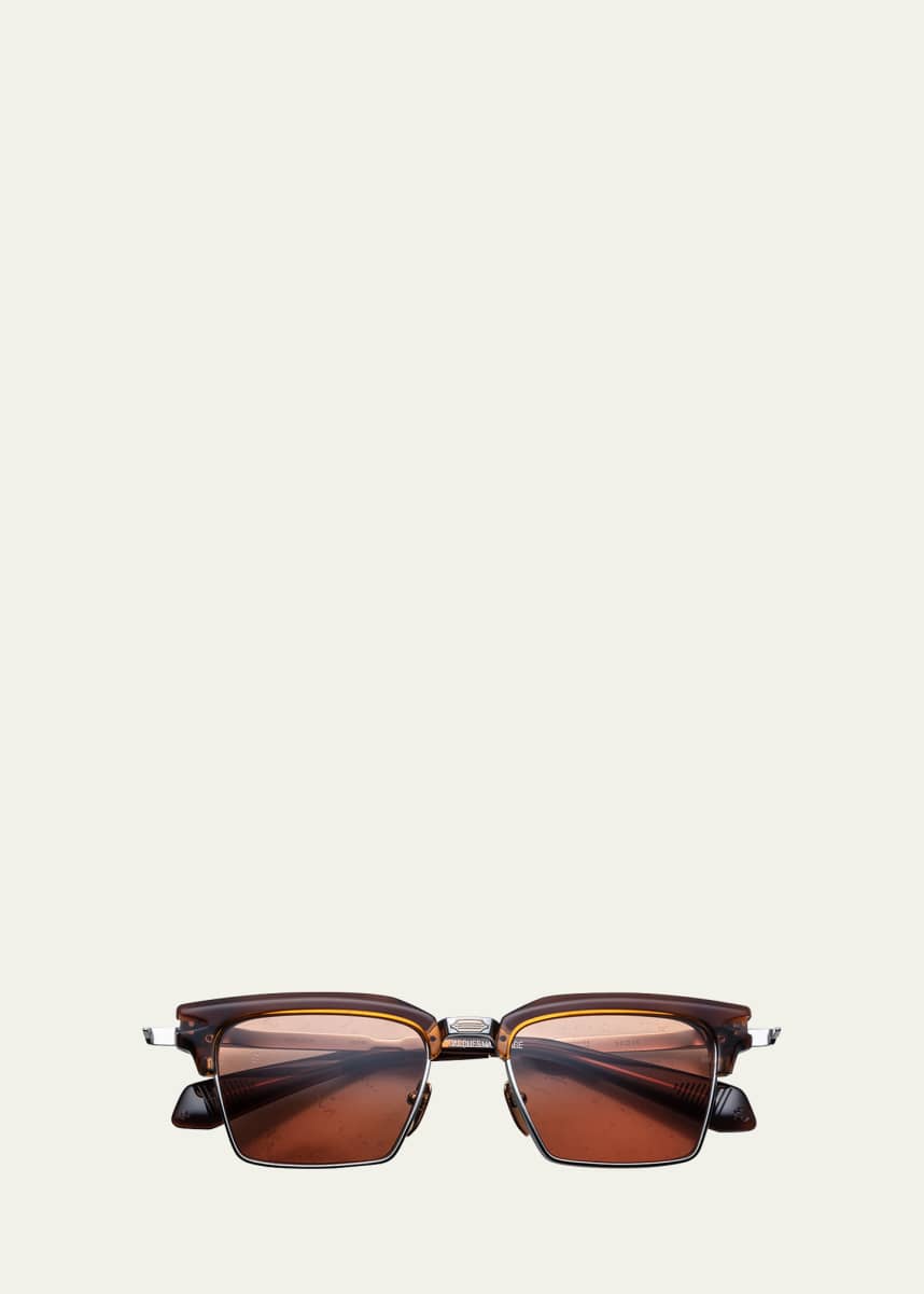 Jacques Marie Mage Men's Alin Titanium and Acetate Rectangle Sunglasses