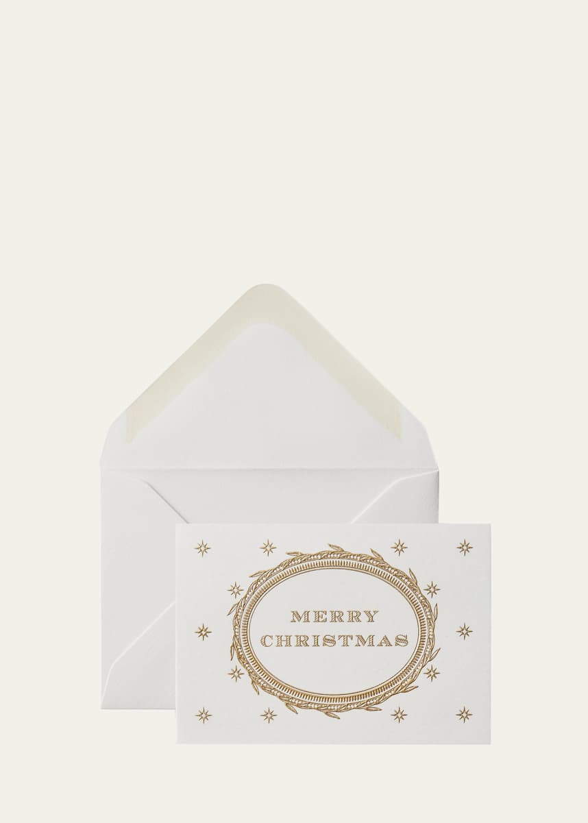 Smythson Merry Christmas Cards, Set of 10