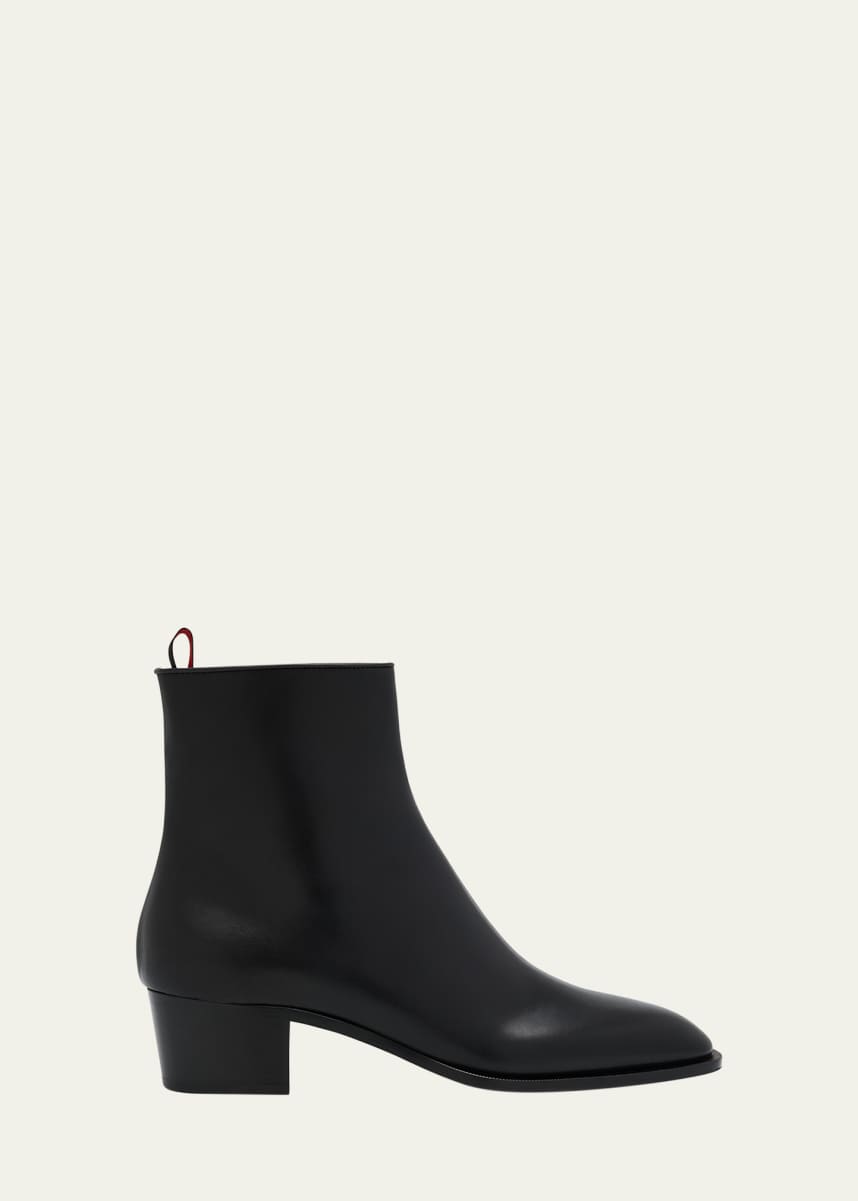 Christian Louboutin Men's Ziggissimo Forever Leather Ankle Boots
