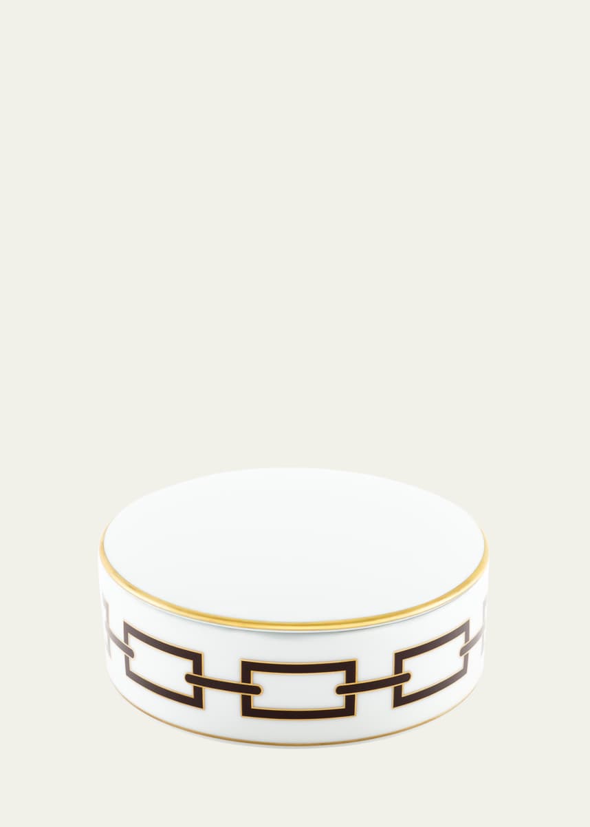 GINORI 1735 Catene Ebano Round Trinket Box