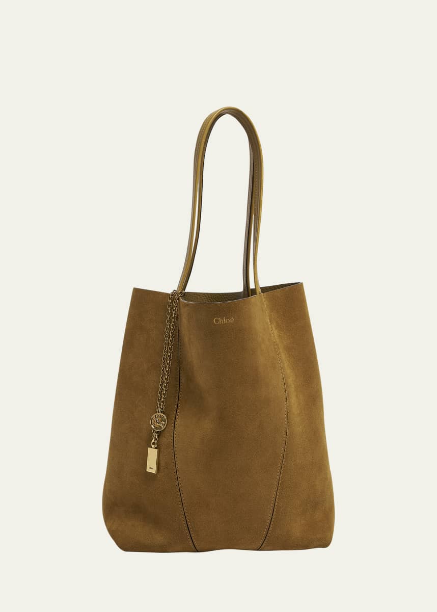 Chloe Spin Medium Tote Bag in Suede