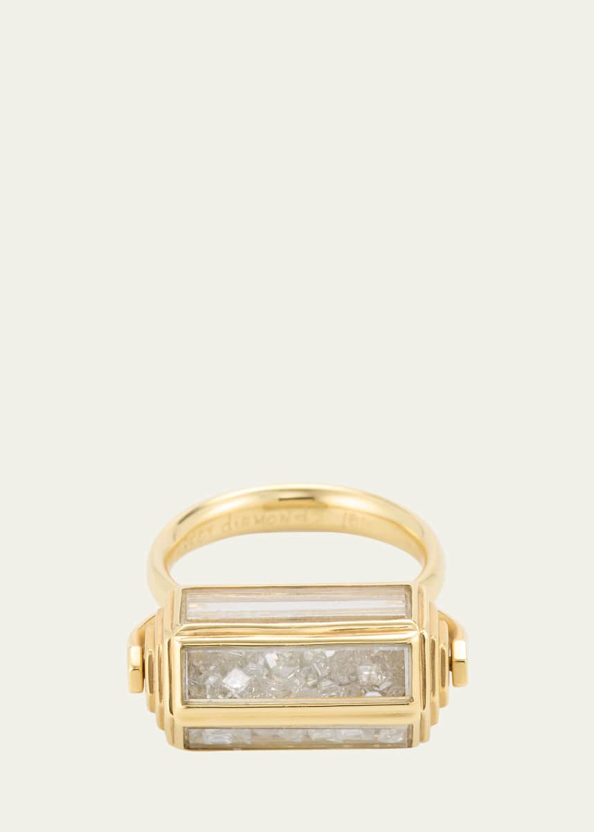 Moritz Glik 18K Gold Lotto Diamond Kaleidoscope Shaker Ring