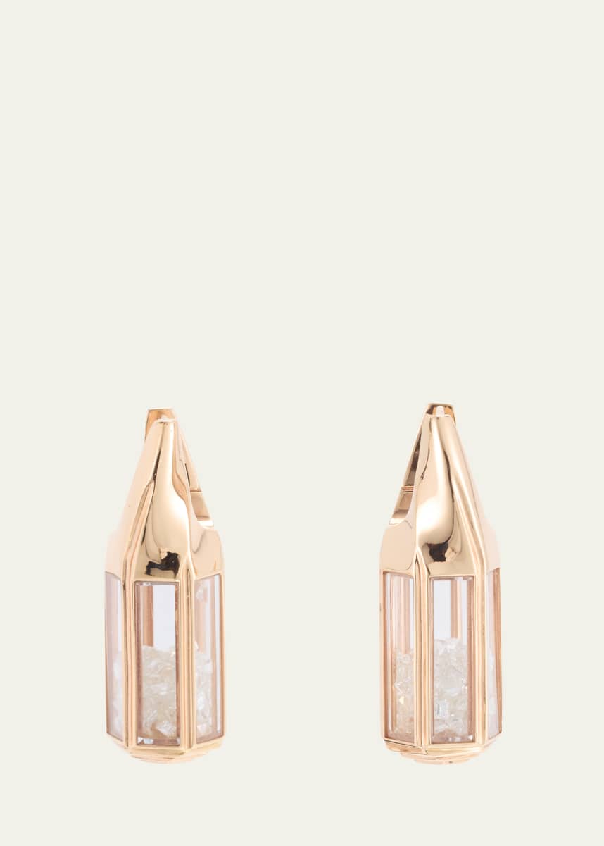 Moritz Glik 18K Gold Janela Diamond Kaleidoscope Shaker Earrings