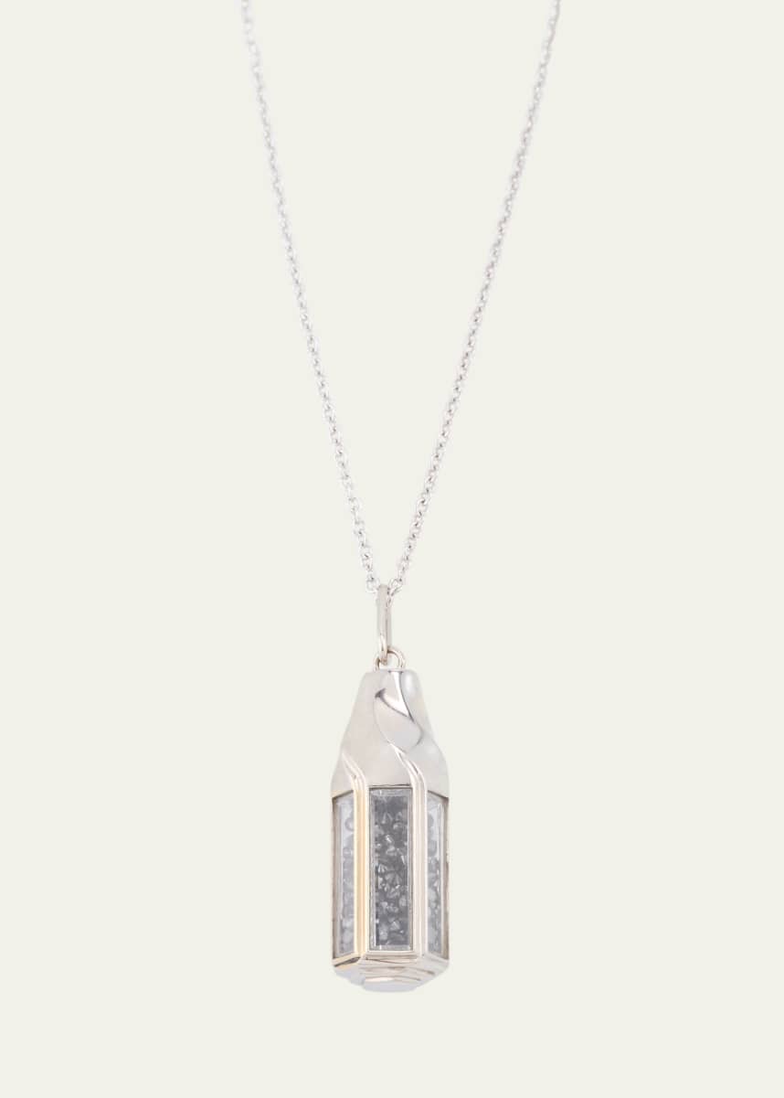 Moritz Glik 18K Gold Farol Black Diamond Kaleidoscope Shaker Pendant Necklace