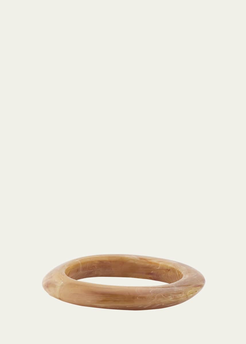 Ben-Amun Cream Marble Resin Bangle Bracelet