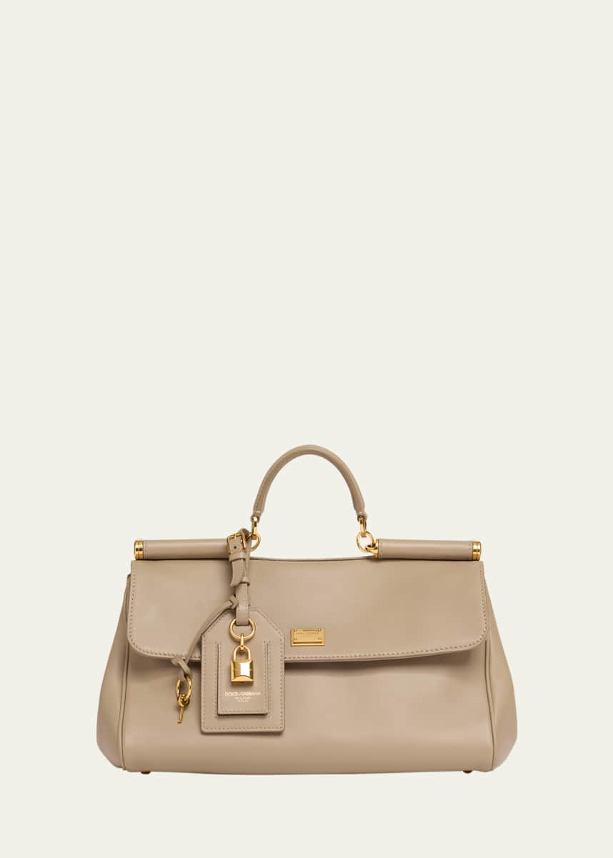 Dolce&Gabbana Sicily Leather Top-Handle Bag
