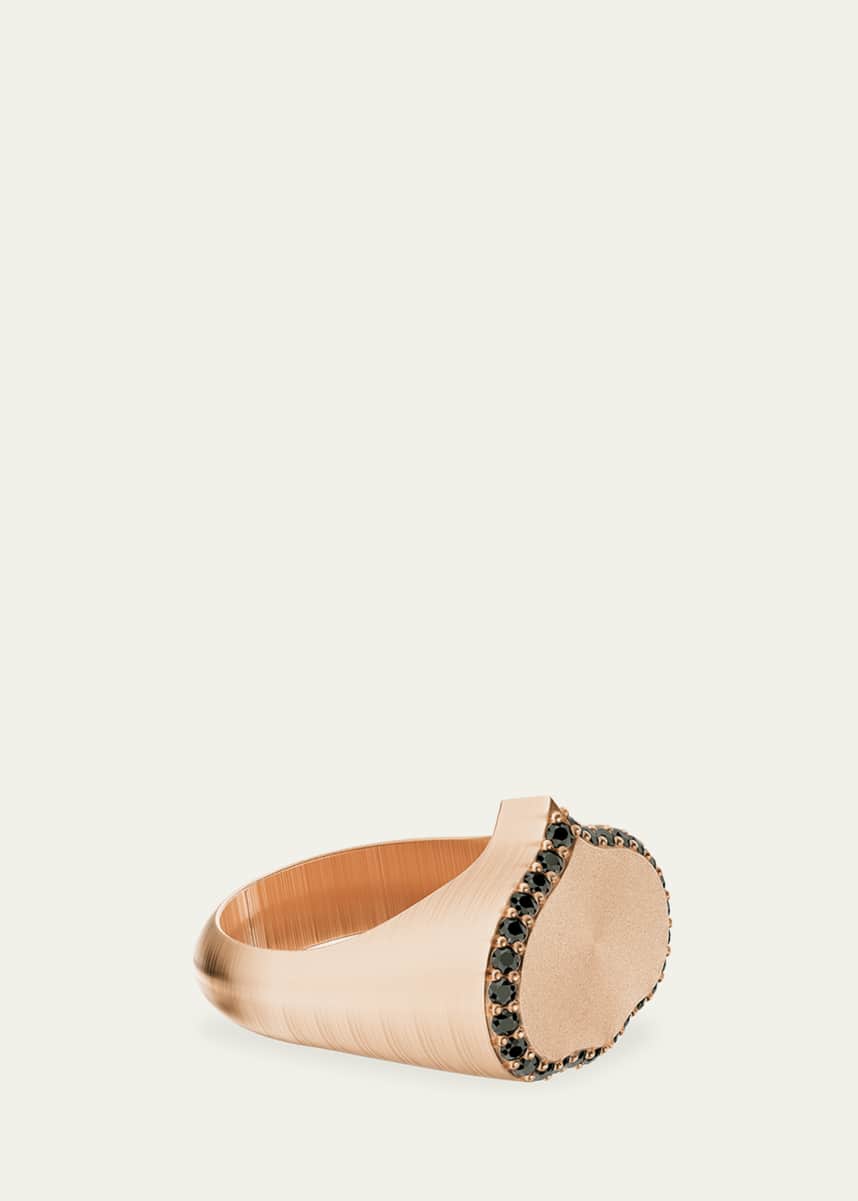 KAMAL Eye Adore Black Diamond Signet Ring