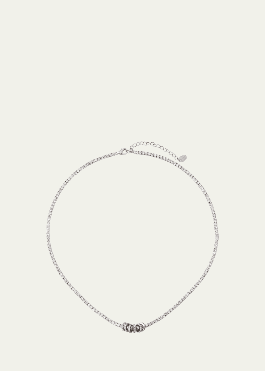 Shashi Gaia Pavé Tennis Necklace