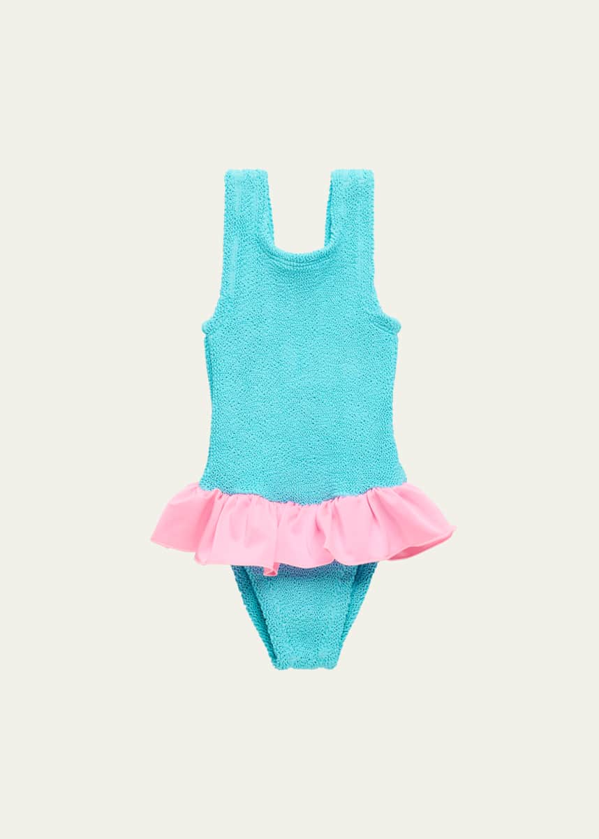 Hunza G Girl's Duo Denise One-Piece Swimsuit, Size 3-6