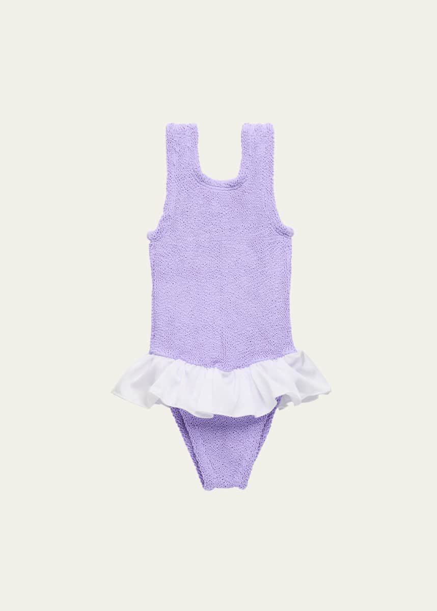 Hunza G Girl's Baby Denise One-Piece Swimsuit, Size 3-6
