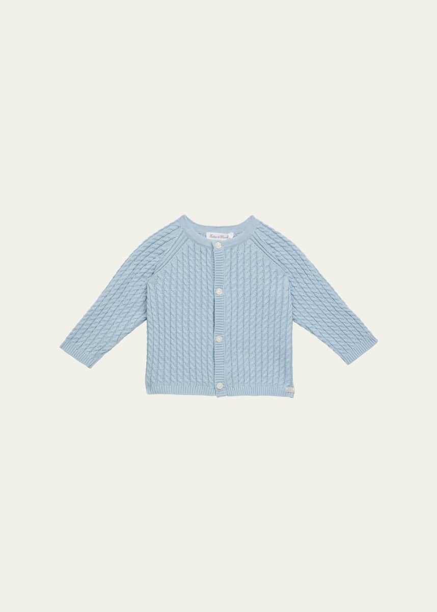 Tartine et Chocolat Girl's Cable Knit Cardigan, Size Newborn-4