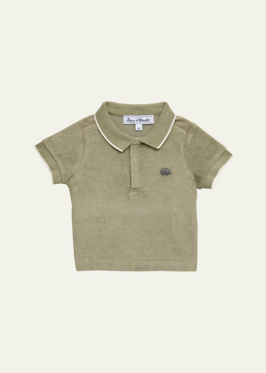 Tartine et Chocolat Boy's Terry Polo Shirt, Size Newborn-4