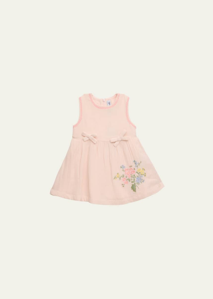 Tartine et Chocolat Girl's Floral Embroidered A-Line Dress, Size 9M-2