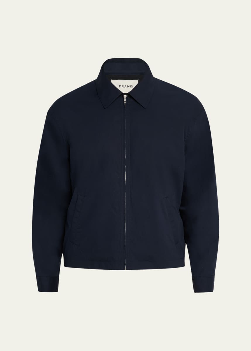 FRAME Men's Zip-Front Cotton Poplin Jacket