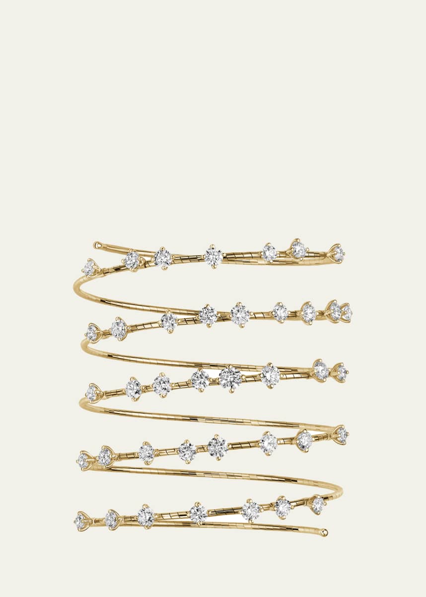 Mattia Cielo 18K Yellow Gold Diamond Flexible Wrap Bracelet