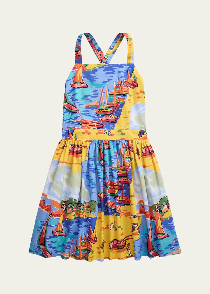 Ralph Lauren Childrenswear 30S COTTON-PRINTPINAFOR-DRESSES-DAY DRESS