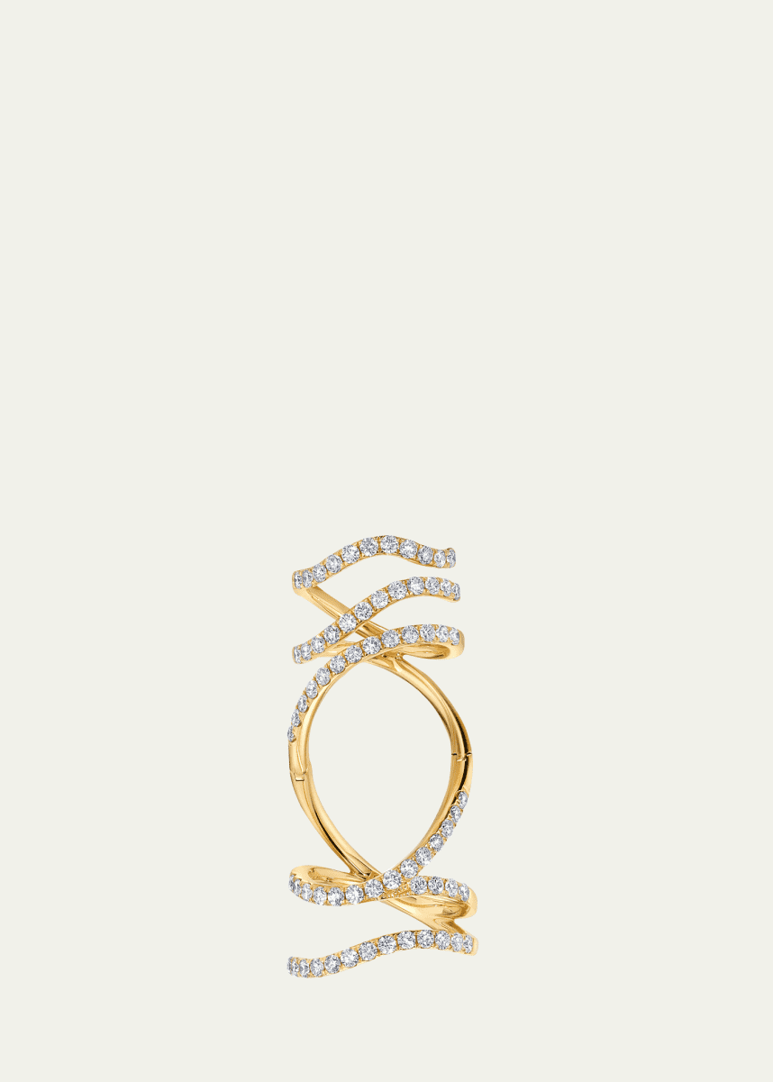 Graziela Gems 18K Yellow Gold Rio Diamond Mega Swirl Ring