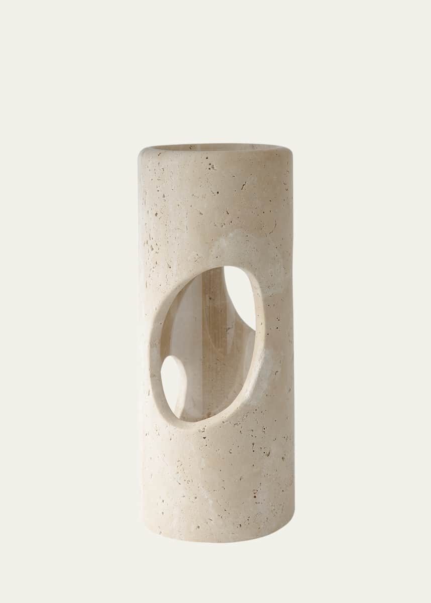 Greg Natale Pietra Travertine Vase