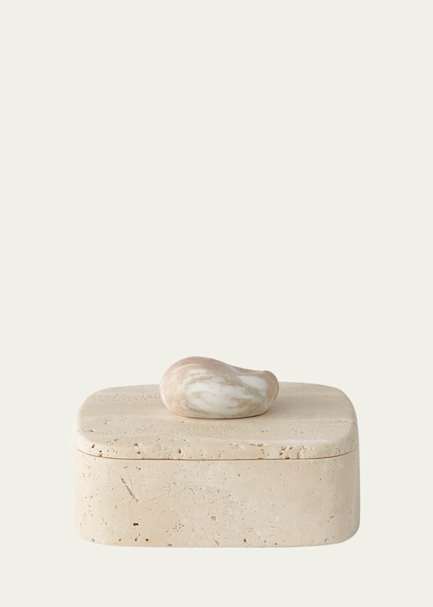Greg Natale Pietra Travertine & Rose Marble Box