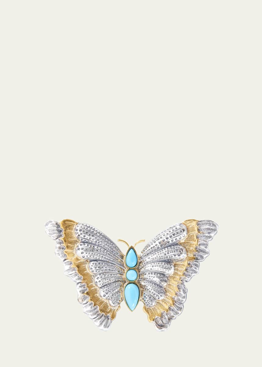 Buccellati Blossom Butterfly Turquoise Brooch