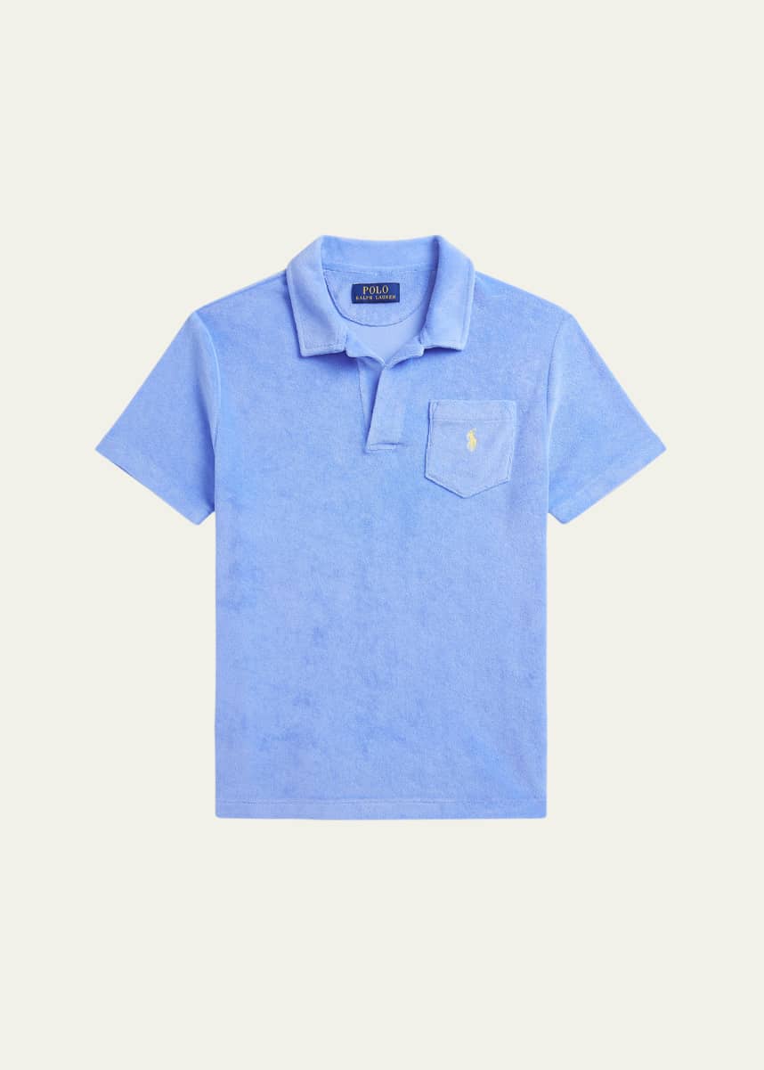 Ralph Lauren Childrenswear Boy's Terry Pony Embroidered Polo Shirt, Size S-XL