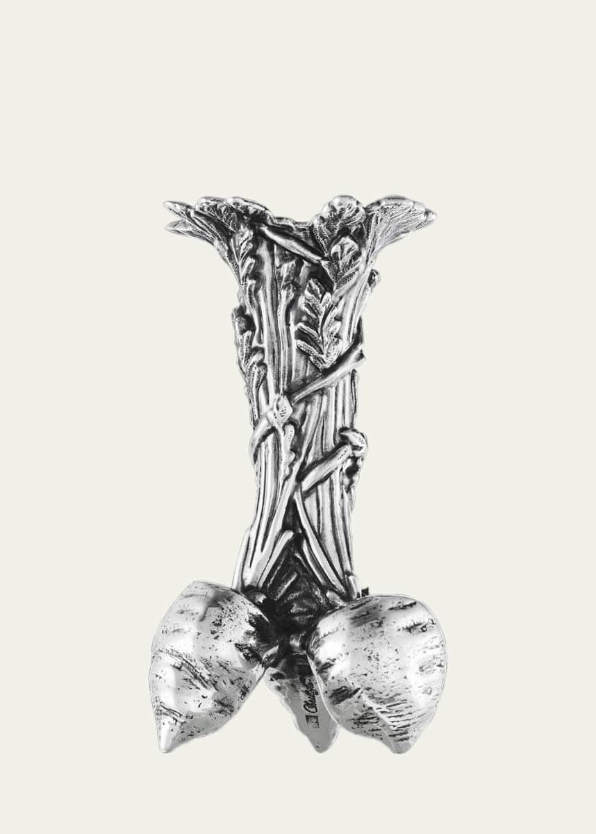Christofle Les Collections Historiques Silver-Plate Carrot Bunch Vase