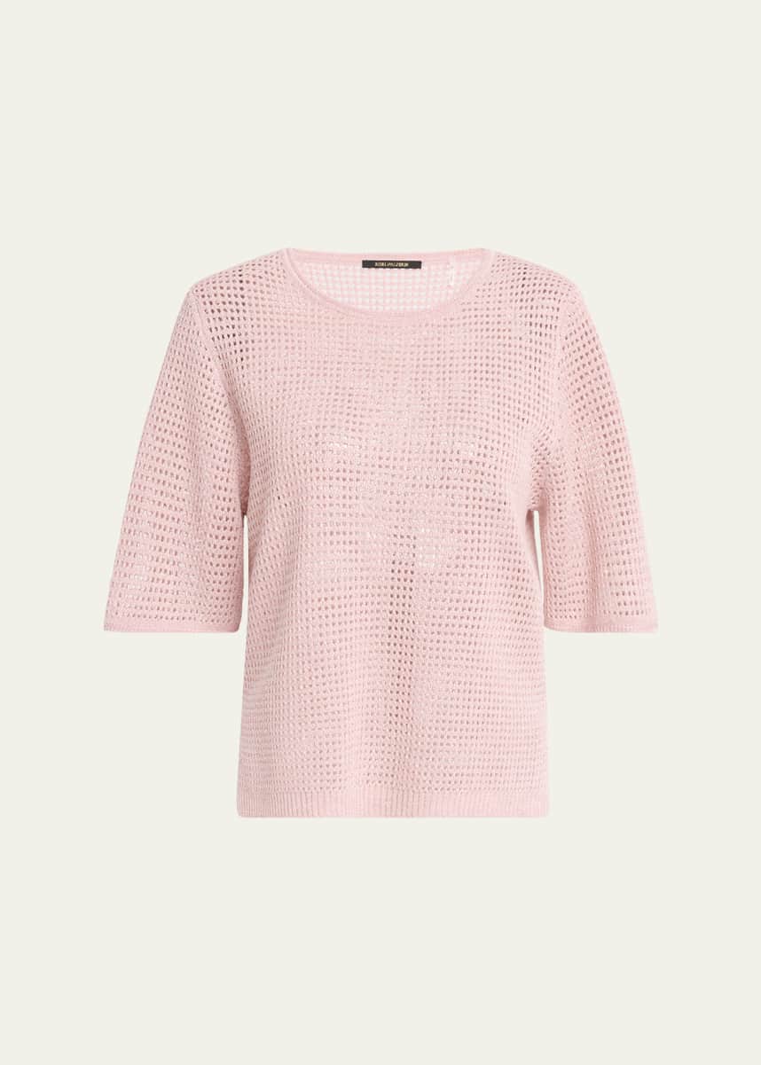 Kobi Halperin Crewneck Mesh-Knit Sweater