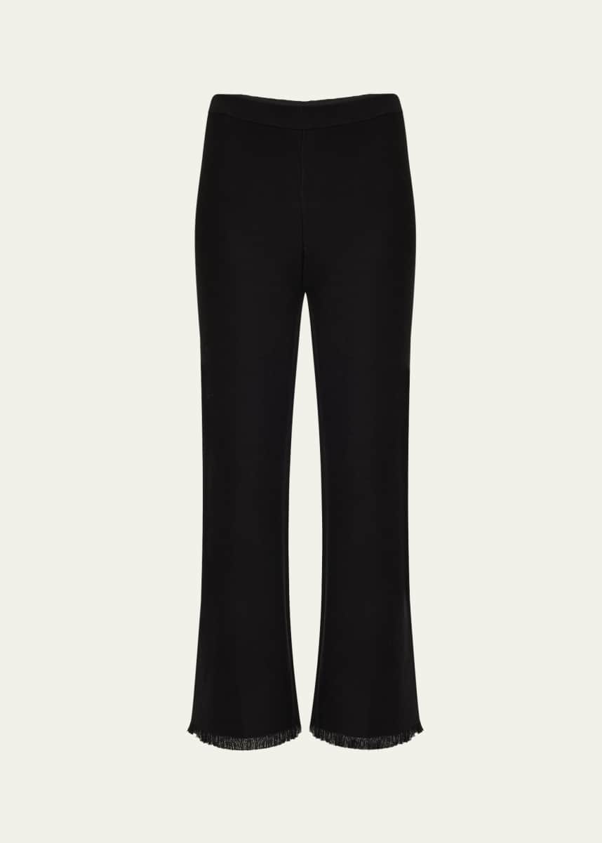 Kobi Halperin Bowen Fringe-Hem Pique Pants